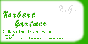 norbert gartner business card